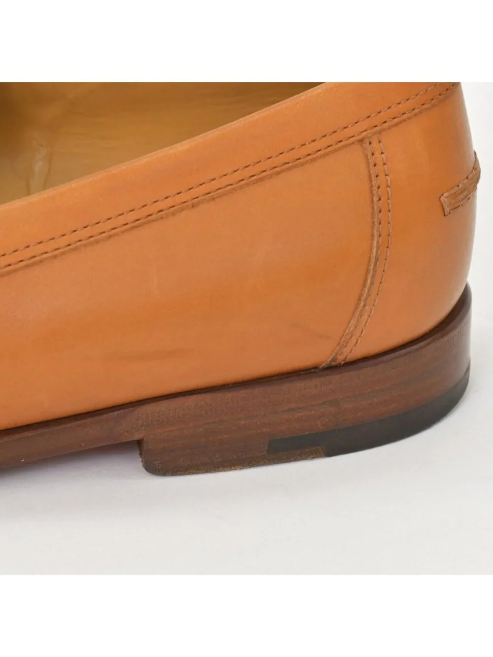 Hermes Moccasin Calf Kelly Buckle Brown Silver Leather